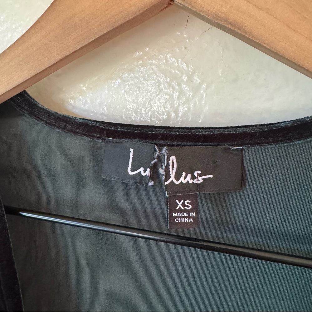 Lulus | Wrapped in Luxe Forest Green Velvet Bell Sleeve Skater Dress - Picture 4 of 8